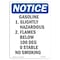 Signmission Safety Sign, OSHA Notice, 5" Height, Gasoline 1. Slightly Hazardous Sign, Portrait OS-NS-D-35-V-13059 - alternate 1